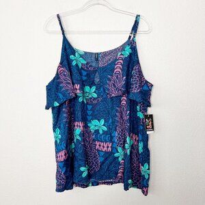 Hinano Womens 2XL Honalei Pineapple Tank Hawaiian Aloha